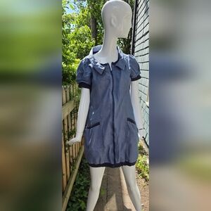 “Intend” label  Denim zip up dress.XL